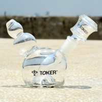 TOKER™ 9.5cm Nube Rig Glass Filter Dome – 6-Hole Percolator | 14mm 45° Connector
